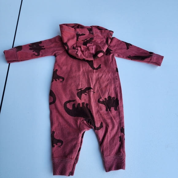 Lot of 3 Carter's Cat Jack NewBorn Baby Long Sleeve Sleepers Footless Red NB - Picture 4 of 10